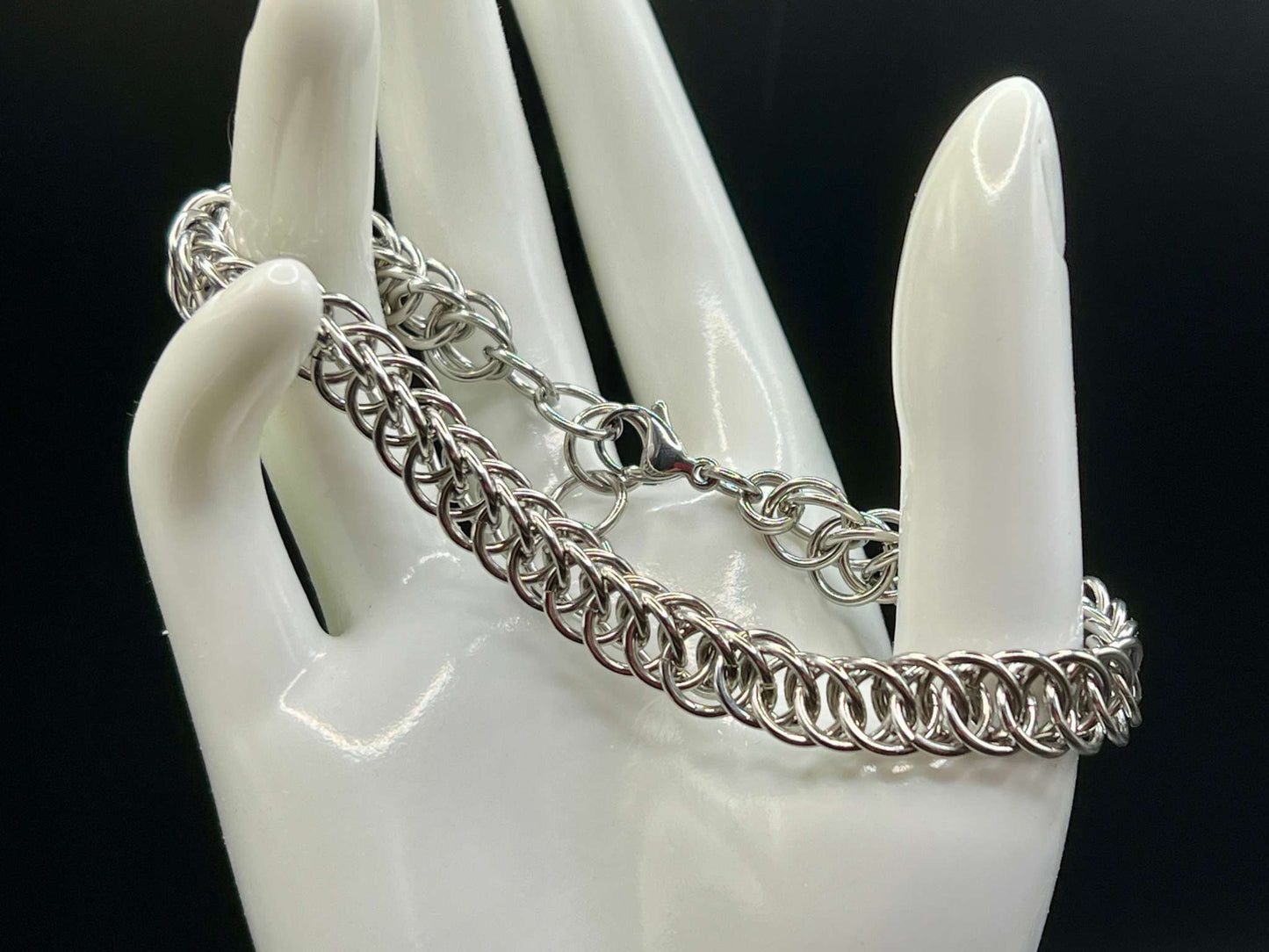 Solid Stainless Steel Bracelet - Half Persian 4 in 1, Petite