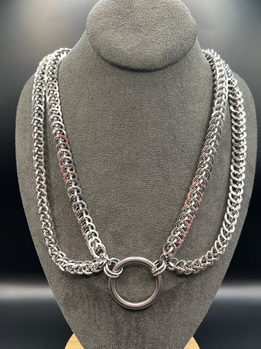Solid Stainless Steel Square Wire Double-Strand Choker