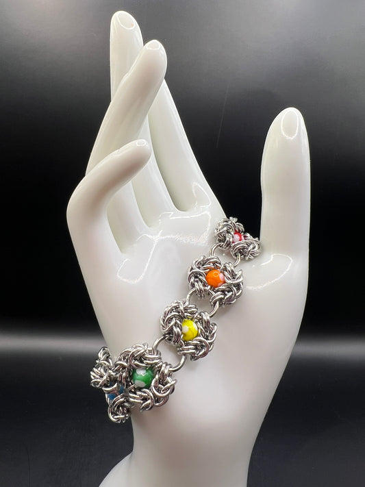 Solid Stainless Steel Bracelet - Rainbow Romanov