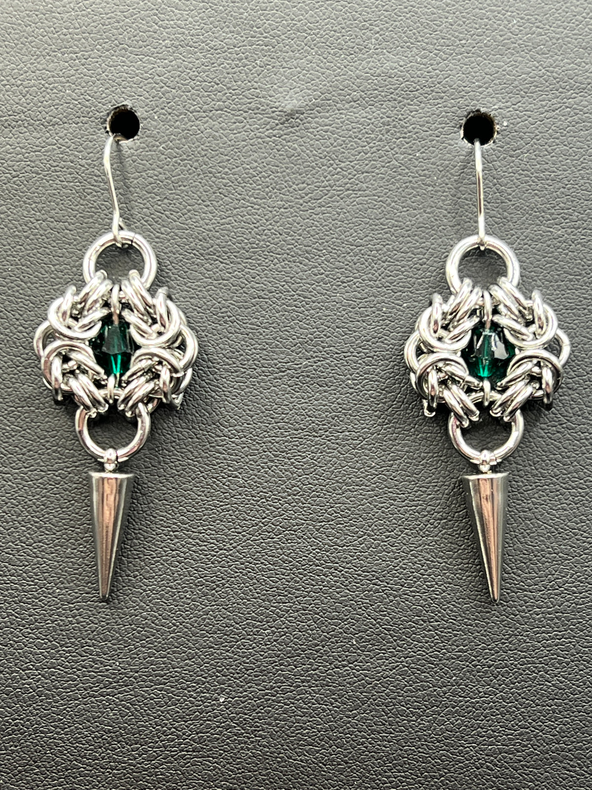Romanov Earrings - Green Beads