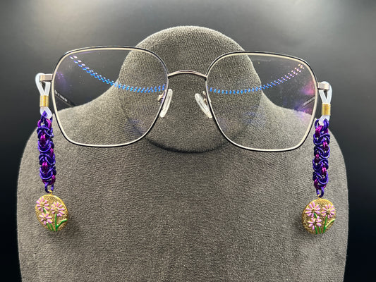 Glasses Charms - Purple Daisies