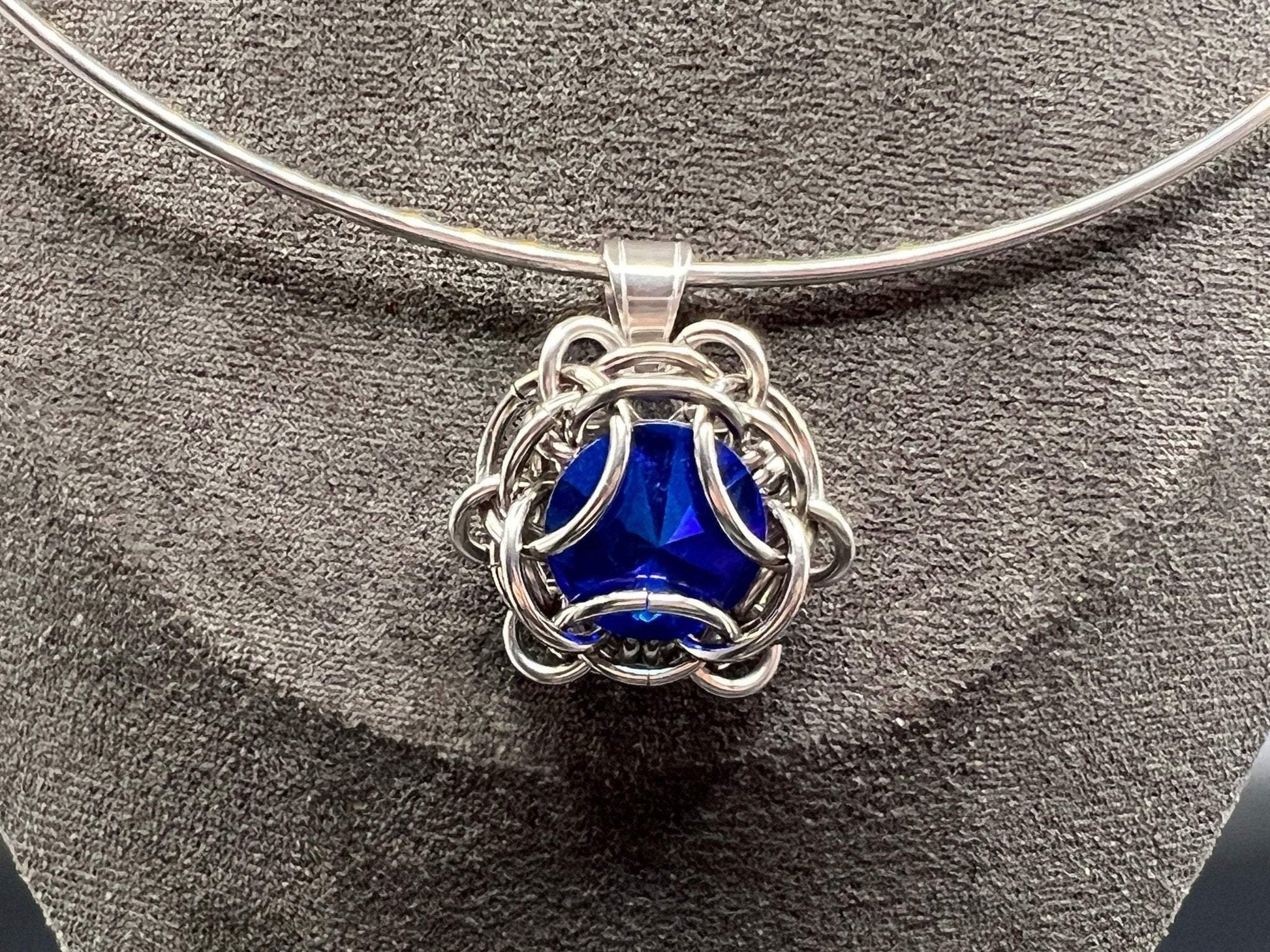 Stainless Steel Pendant Set - 3 Pendants, Rigid Choker & Stainless Steel Chain - Megan Gros Designs