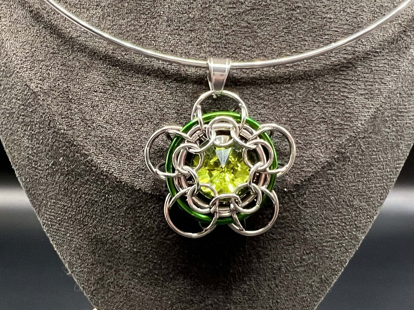 Stainless Steel Pendant Set - 3 Pendants, Rigid Choker & Stainless Steel Chain - Megan Gros Designs