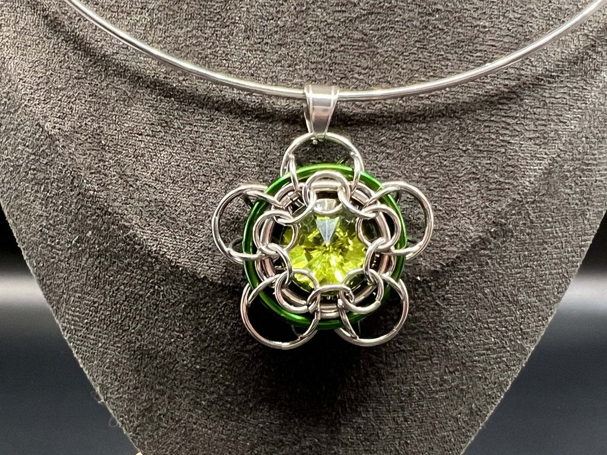 Stainless Steel Pendant Set - 3 Pendants, Rigid Choker & Stainless Steel Chain - Megan Gros Designs