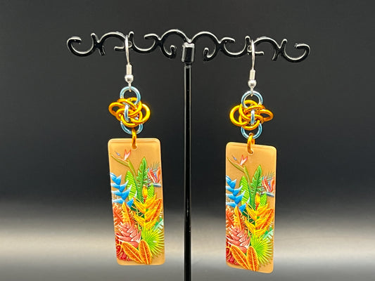 Charmed Spring: Bird of Paradise Flower Earrings