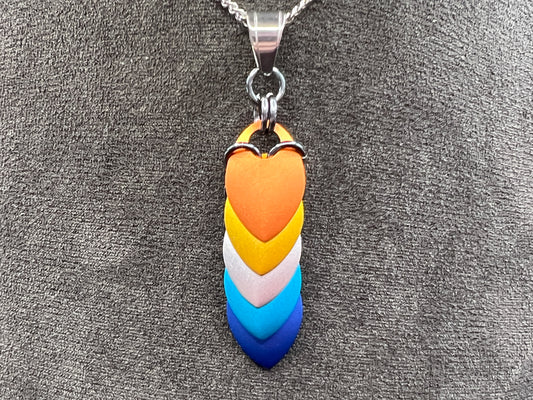 Pride Flag Scalemaille Pendant: Aroace