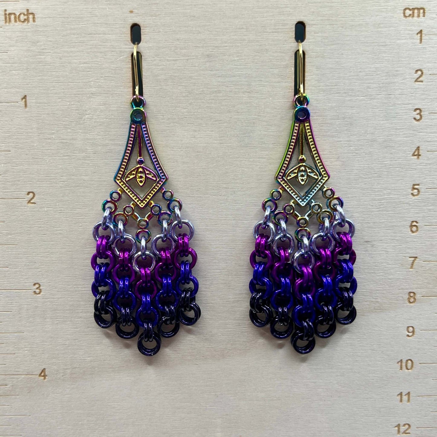 Chandelier Earrings - Shades of Purple