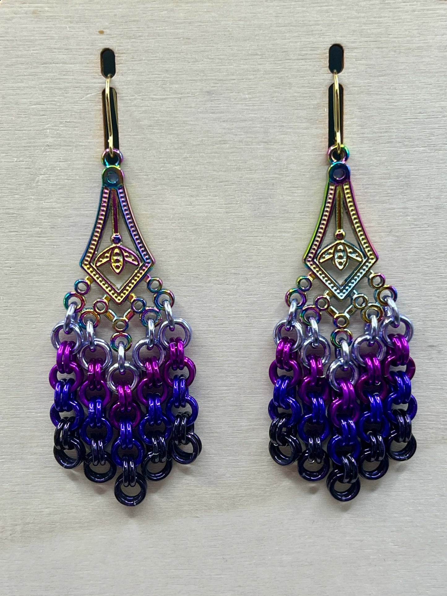Chandelier Earrings - Shades of Purple