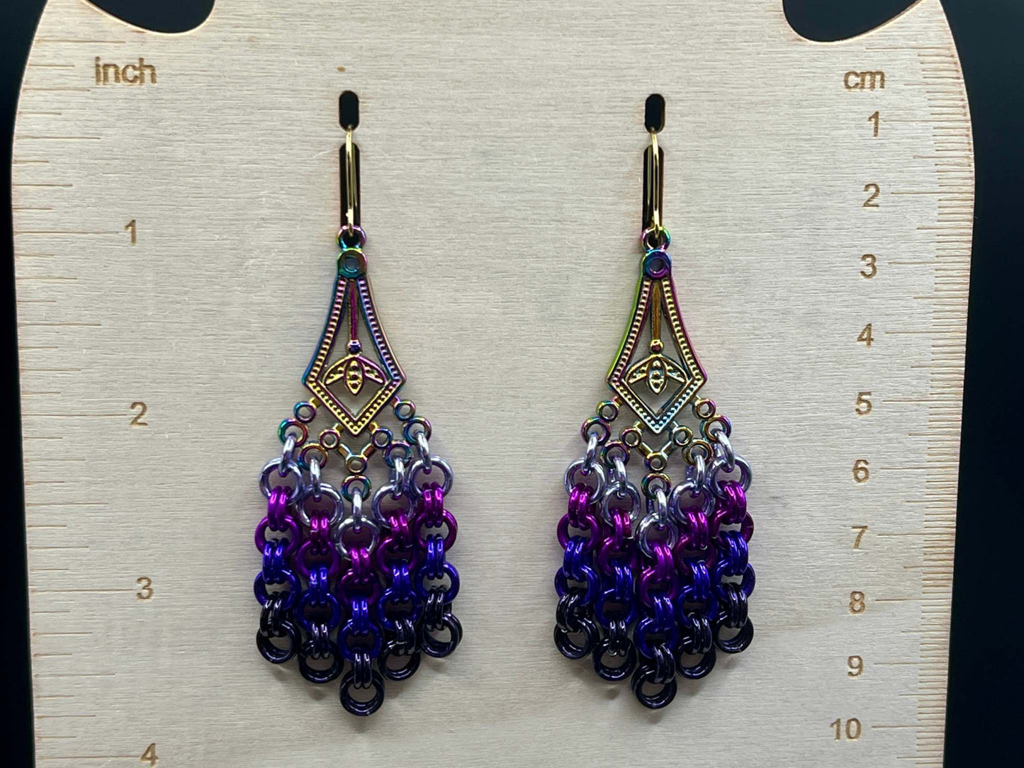 Chandelier Earrings - Shades of Purple