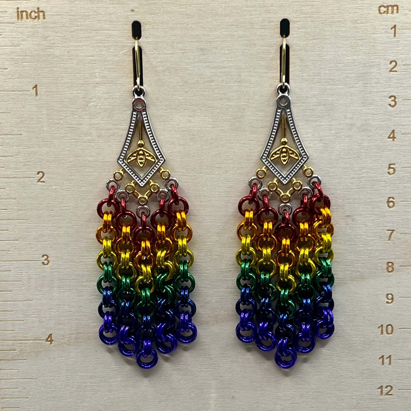 Chandelier Earrings - Long Rainbow