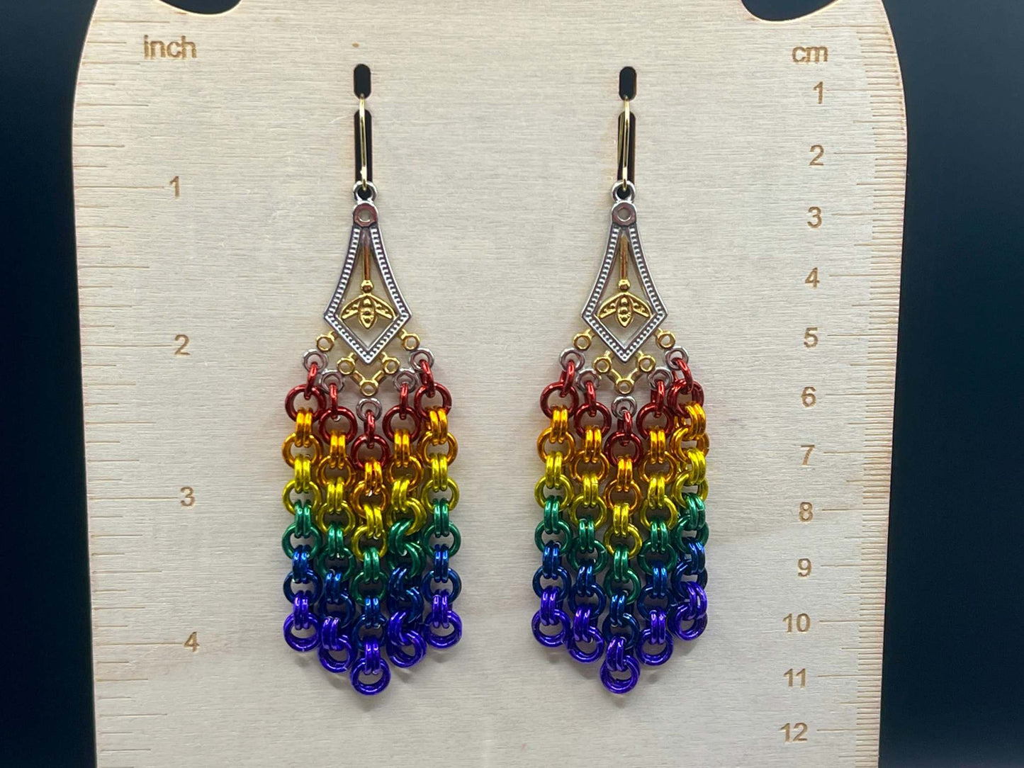 Chandelier Earrings - Long Rainbow