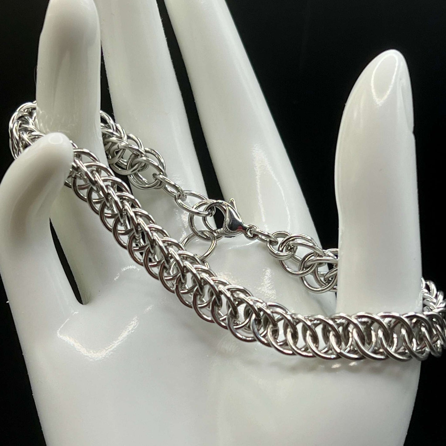 Solid Stainless Steel Bracelet - Half Persian 4 in 1, Petite
