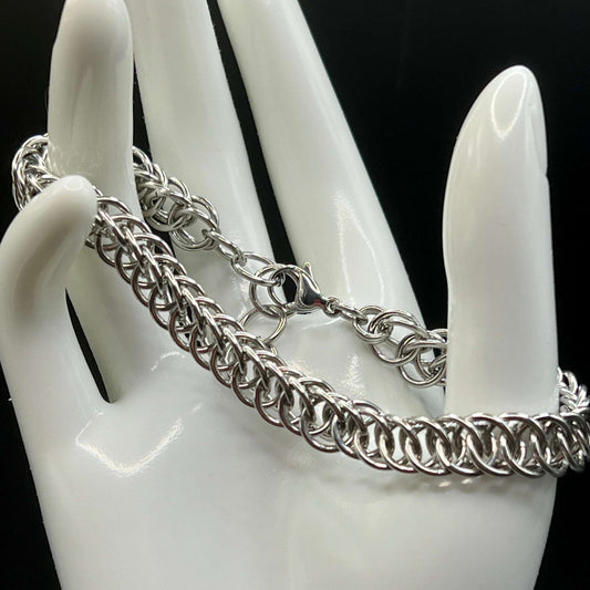 Solid Stainless Steel Bracelet - Half Persian 4 in 1, Petite