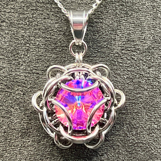 Regalo Pendant with Glass Gem - Pink