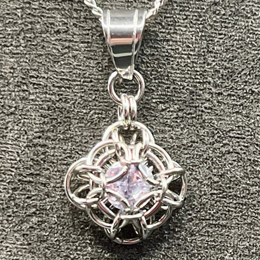 Petite Oriana Pendant with Cubic Zirconia - Clear