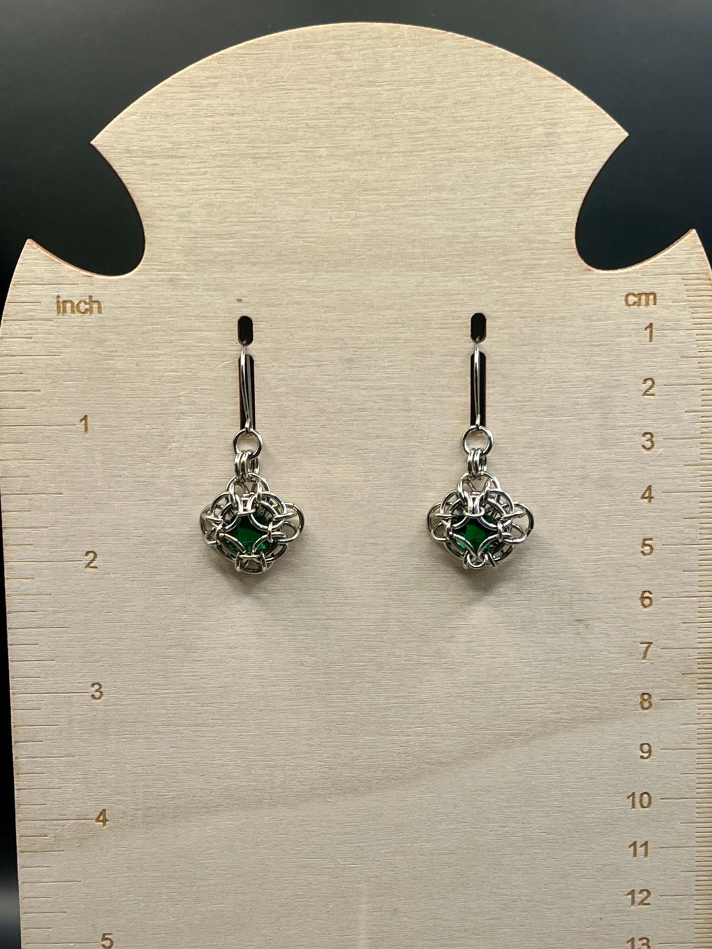 Petite Oriana Earrings with Cubic Zirconia - Green