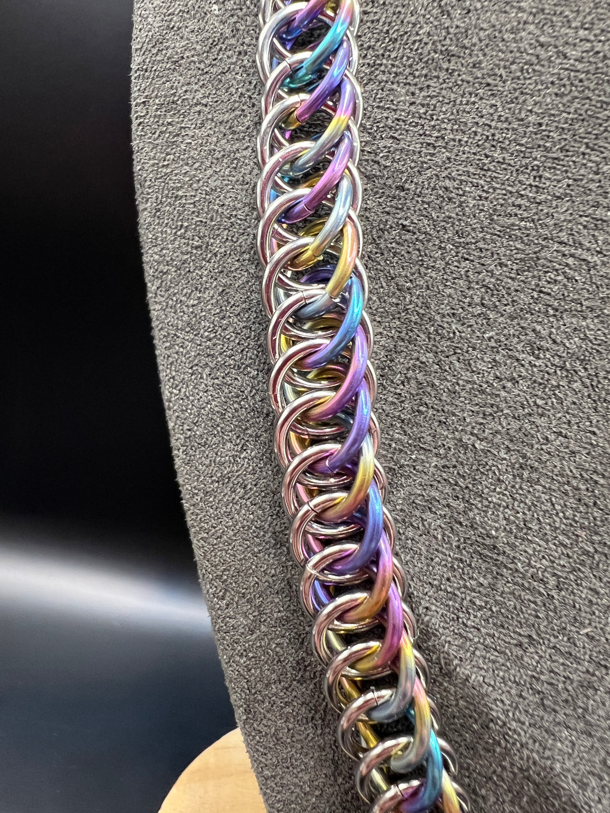 Solid Stainless Steel & Anodized Titanium Half Persian 4-in-1 Necklace