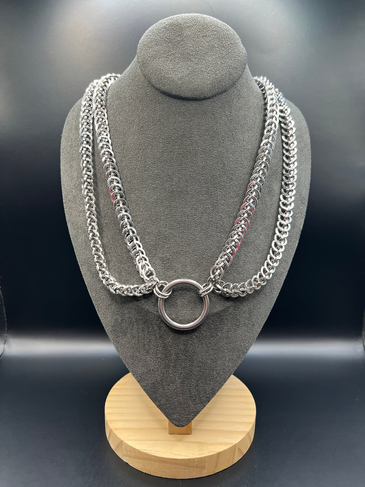 Solid Stainless Steel Square Wire Double-Strand Choker
