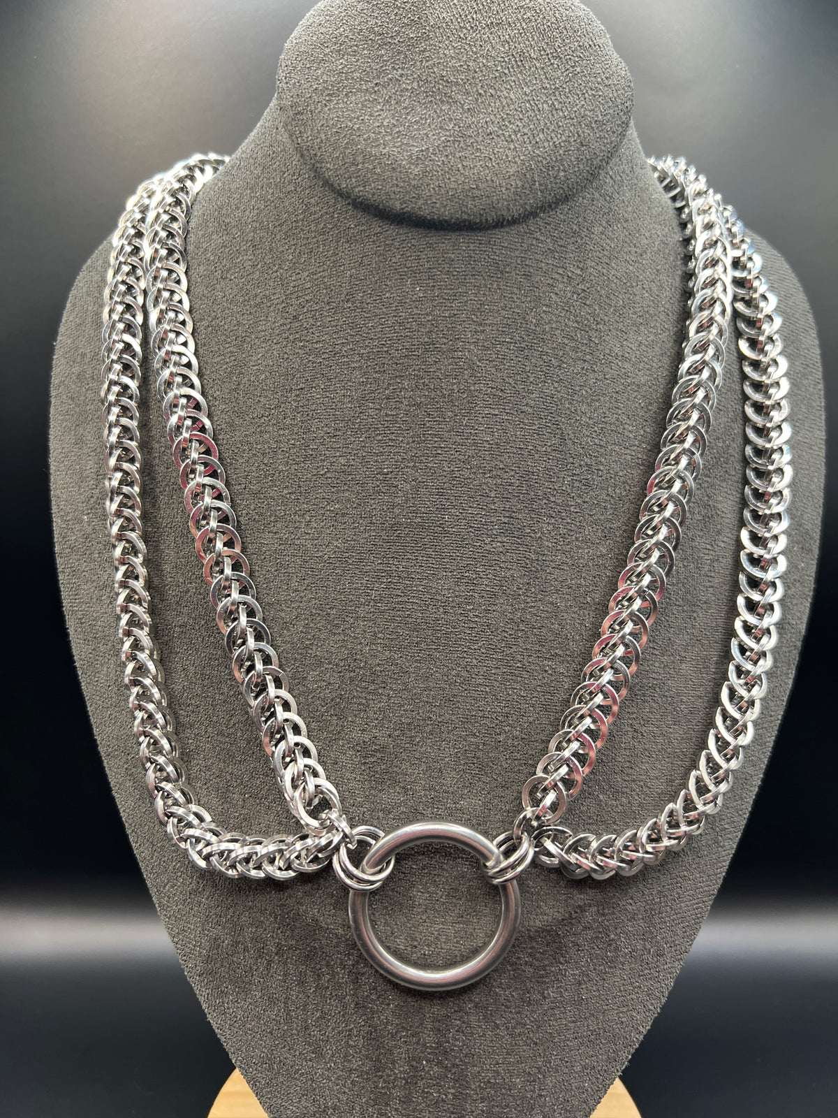 Solid Stainless Steel Square Wire Double-Strand Choker