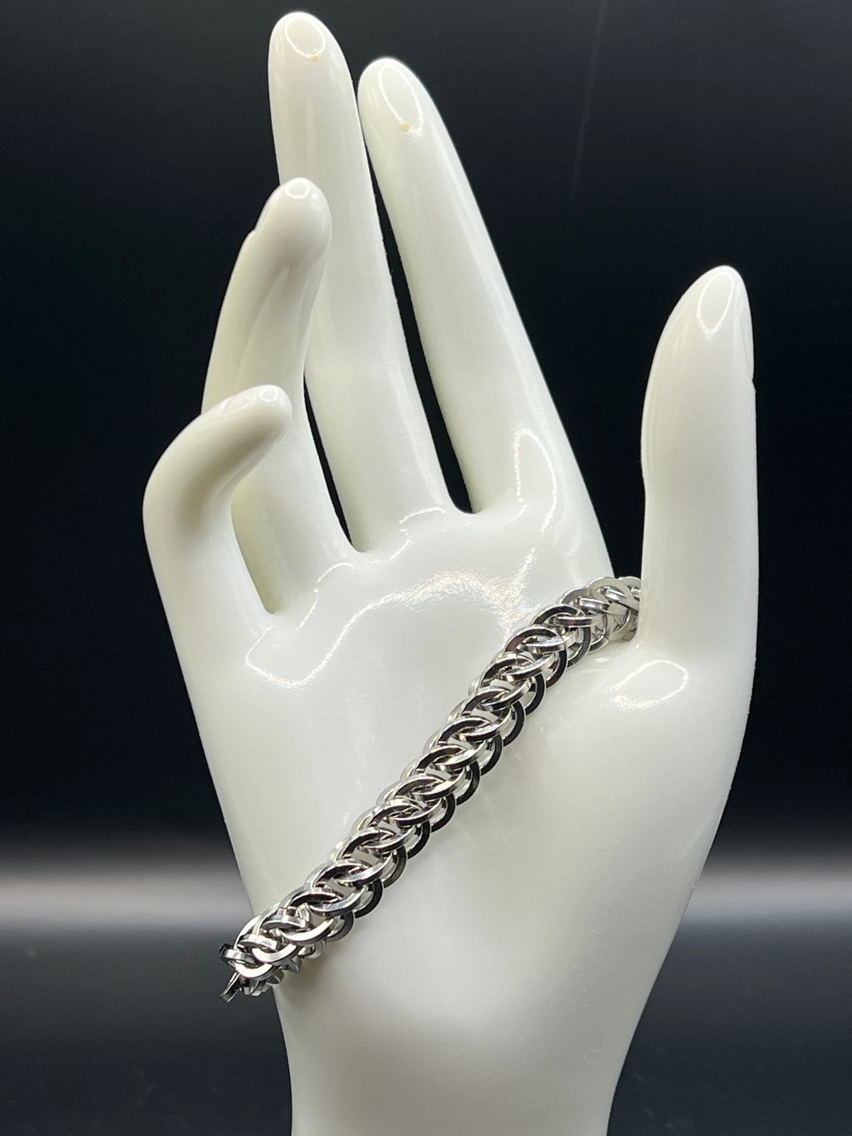 Solid Stainless Steel Bracelet - Square Wire Half Persian 3-1