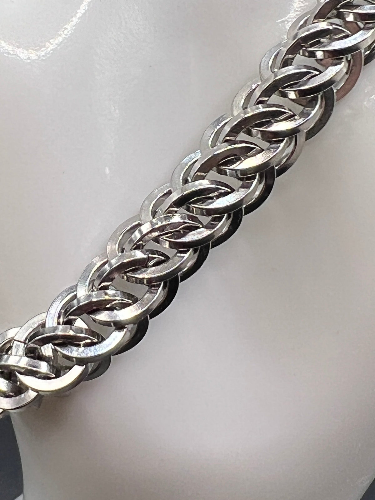Solid Stainless Steel Bracelet - Square Wire Half Persian 3-1