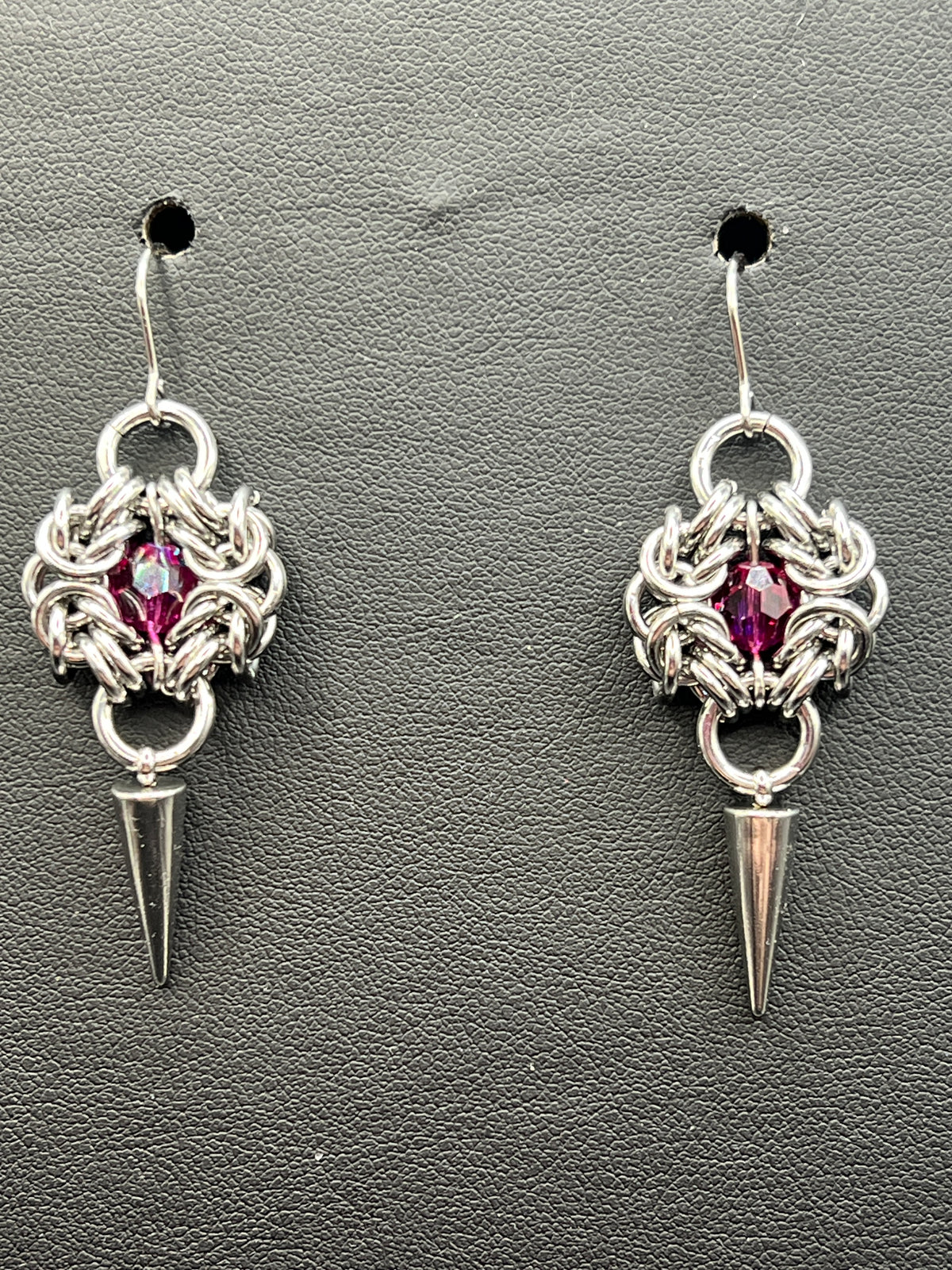 Romanov Earrings - Fuchsia Beads