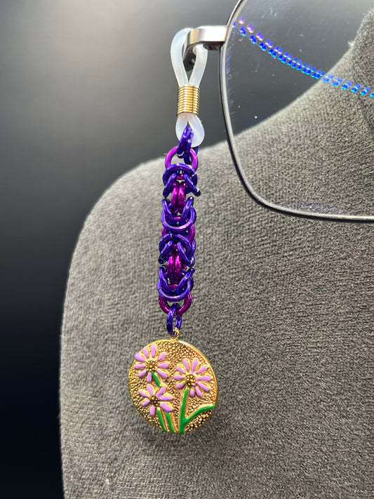 Glasses Charms - Purple Daisies