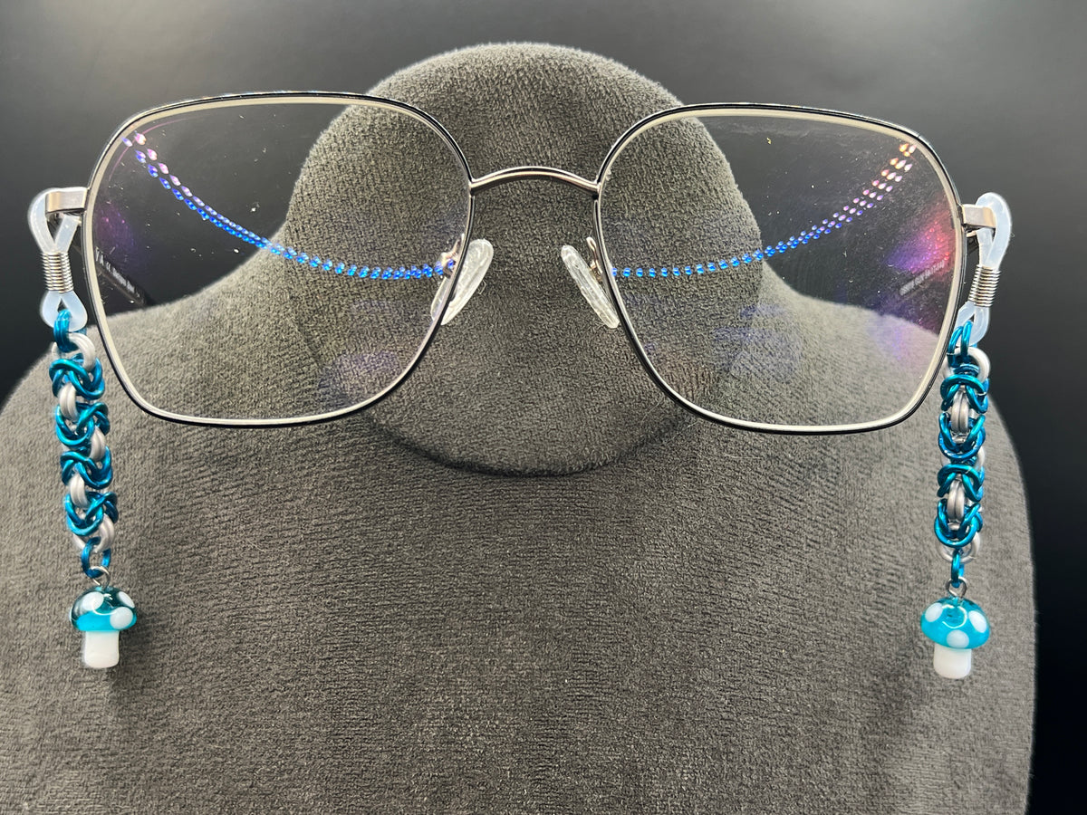 Glasses Charms - Teal Mushrooms