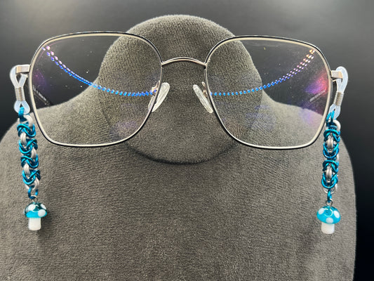 Glasses Charms - Teal Mushrooms