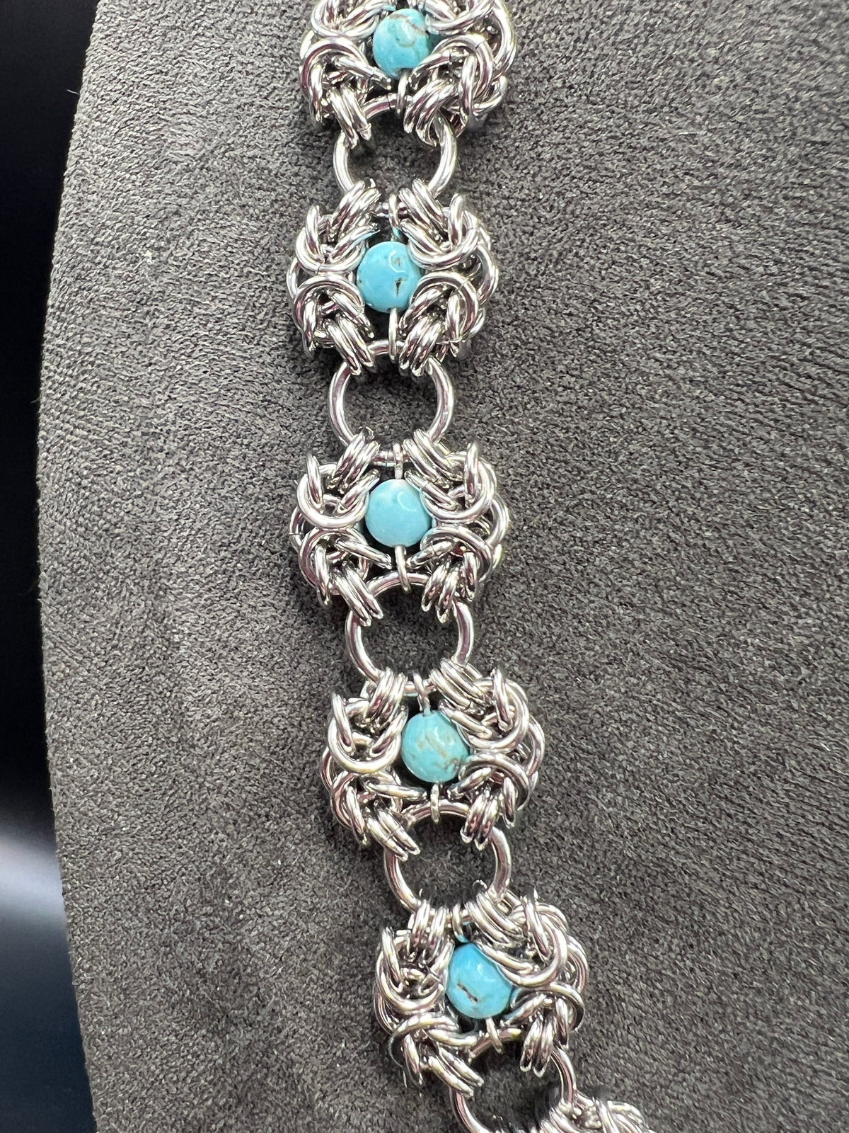 Solid Stainless Steel & Magnesite Romanov Necklace
