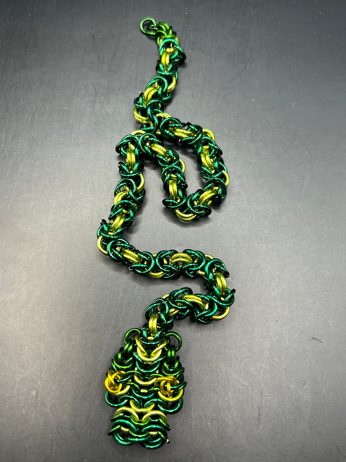 Chainmaille Fidget Snake - Greens