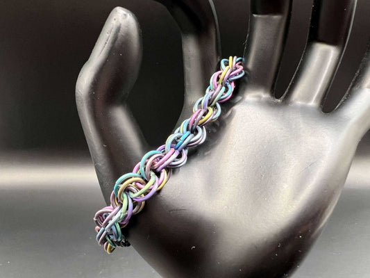 Anodized Titanium Bracelet - Double Spiral - Megan Gros Designs