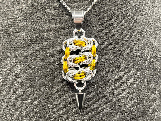 Byzantine Ladder: Pendant in Silver & Gold - Megan Gros Designs