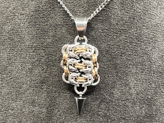 Byzantine Ladder: Pendant in Silver & Rose Gold - Megan Gros Designs