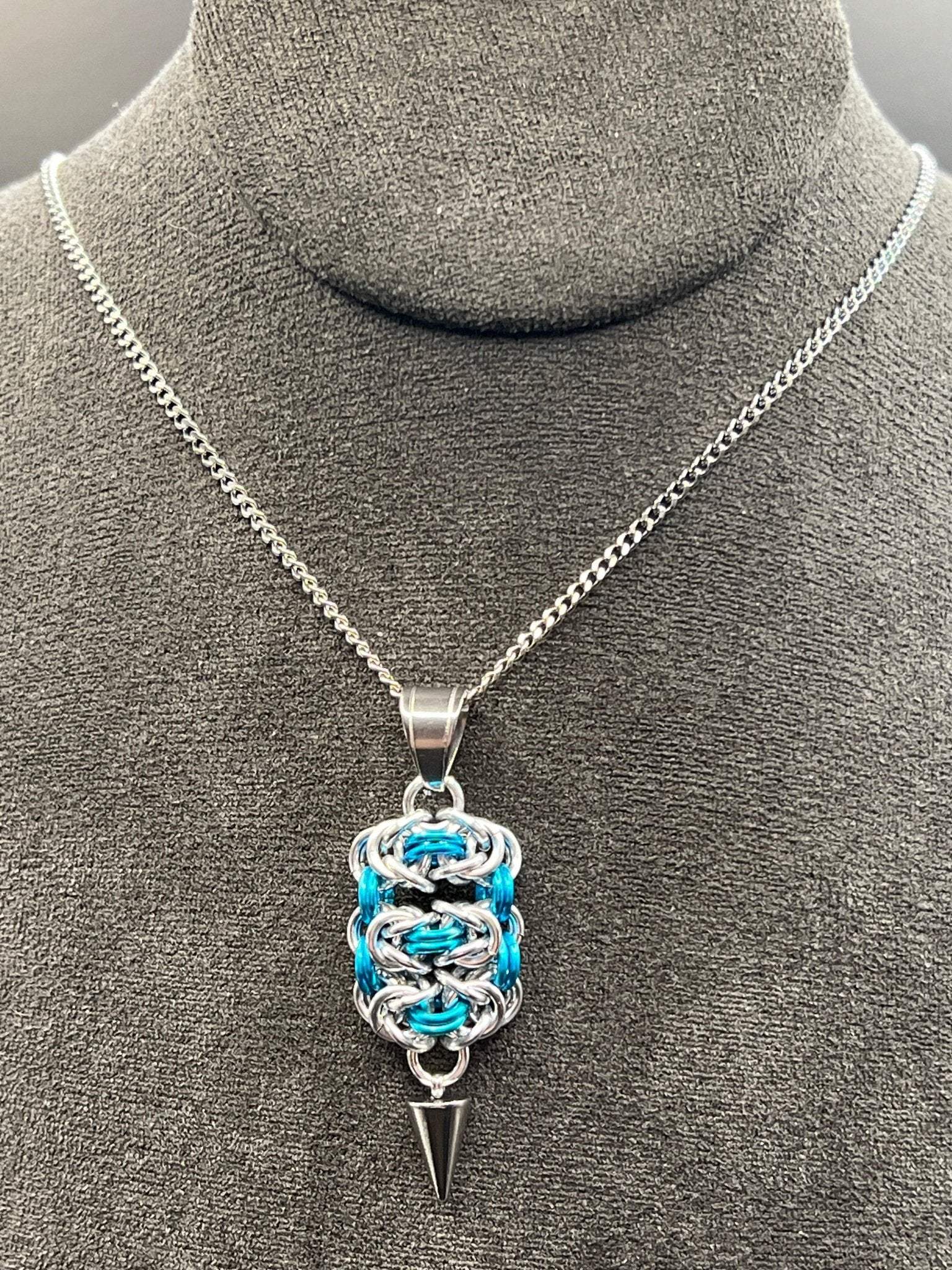 Byzantine Ladder: Pendant in Silver & Turquoise - Megan Gros Designs