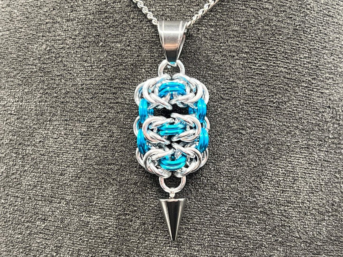 Byzantine Ladder: Pendant in Silver & Turquoise - Megan Gros Designs