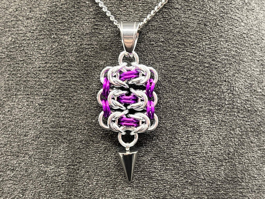 Byzantine Ladder: Pendant in Silver & Violet - Megan Gros Designs