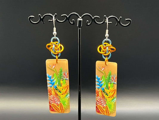 Charmed Spring: Bird of Paradise Flower Earrings - Megan Gros Designs