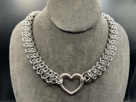 Great Southern Gathering Solid Stainless Steel Chainmaille Choker Measuring Approx. 16" Long, Adjusts to Approx. 17.5"