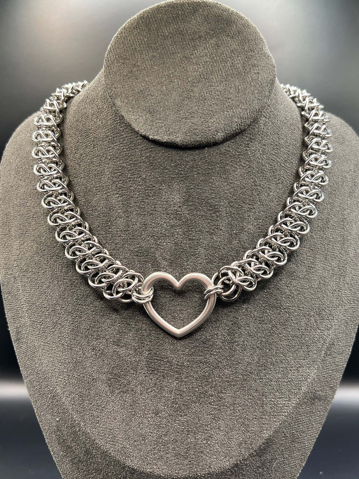 Great Southern Gathering Solid Stainless Steel Chainmaille Choker Measuring Approx. 16" Long, Adjusts to Approx. 17.5"