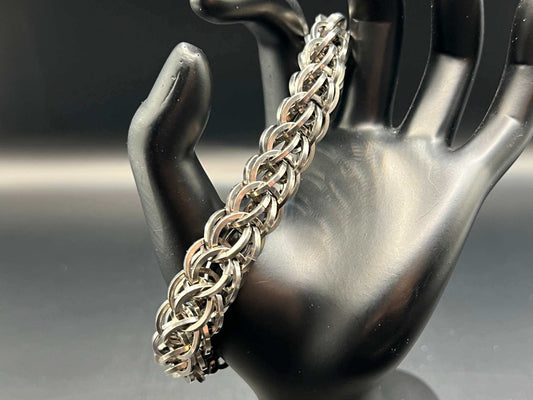 Stainless Steel Bracelet - Square Wire Chunky Full Persian (Foxtail) - Megan Gros Designs